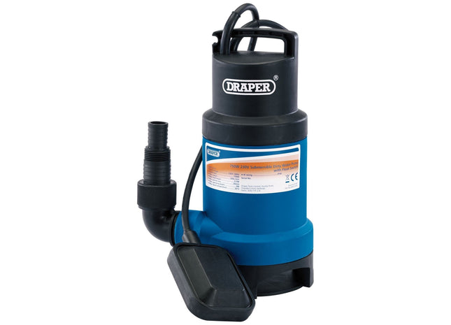 Draper Submersible Dirty Water Pump with Float Switch, 200L/Min, 750W 61667 Draper - Town Tools 