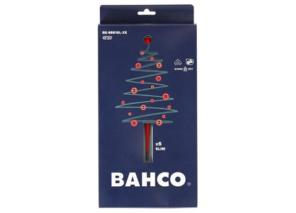 Bahco XMAS BE-9881SL ERGO™ Slim VDE Insulated Screwdriver Set, 5 Piece Bahco - RockBottom Northampton