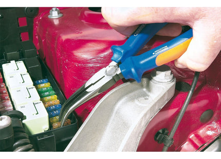 Draper Heavy Duty Soft Grip Bent Nose Pliers, 200mm 68889 Draper - Town Tools 