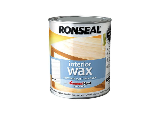 Ronseal Interior Wax White Ash 750ml Ronseal - RockBottom Nothampton
