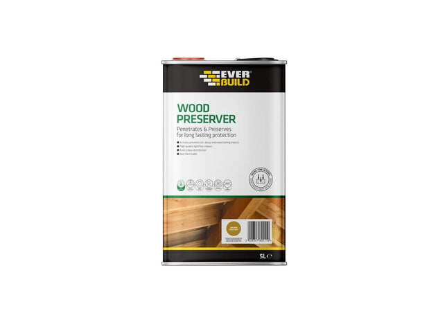 Everbuild Sika Wood Preserver Golden Chestnut 5 litre Everbuild Sika - RockBottom Northamptin
