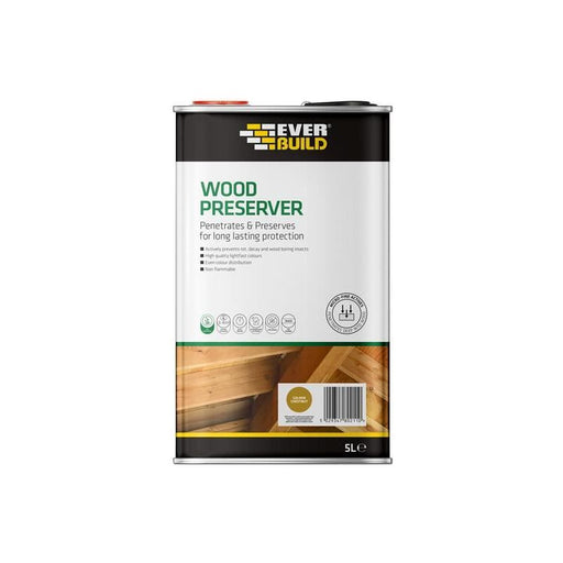 Everbuild Sika Wood Preserver Golden Chestnut 5 litre Everbuild Sika - RockBottom Northamptin