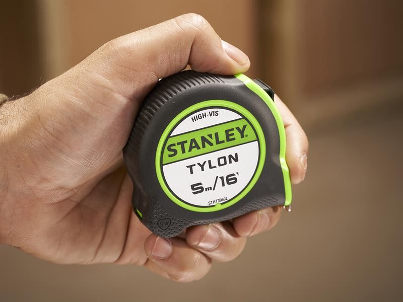 STANLEY Hand Tools Hi-Vis Tylon Tape Measure 5m (16ft) (Width 25mm) STANLEY� Hand Tools - RockBottom Nothampton
