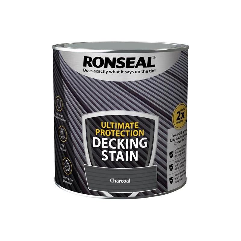 Ronseal Ultimate Protection Decking Stain Charcoal 2.5 litre Ronseal - RockBottom Nothampton