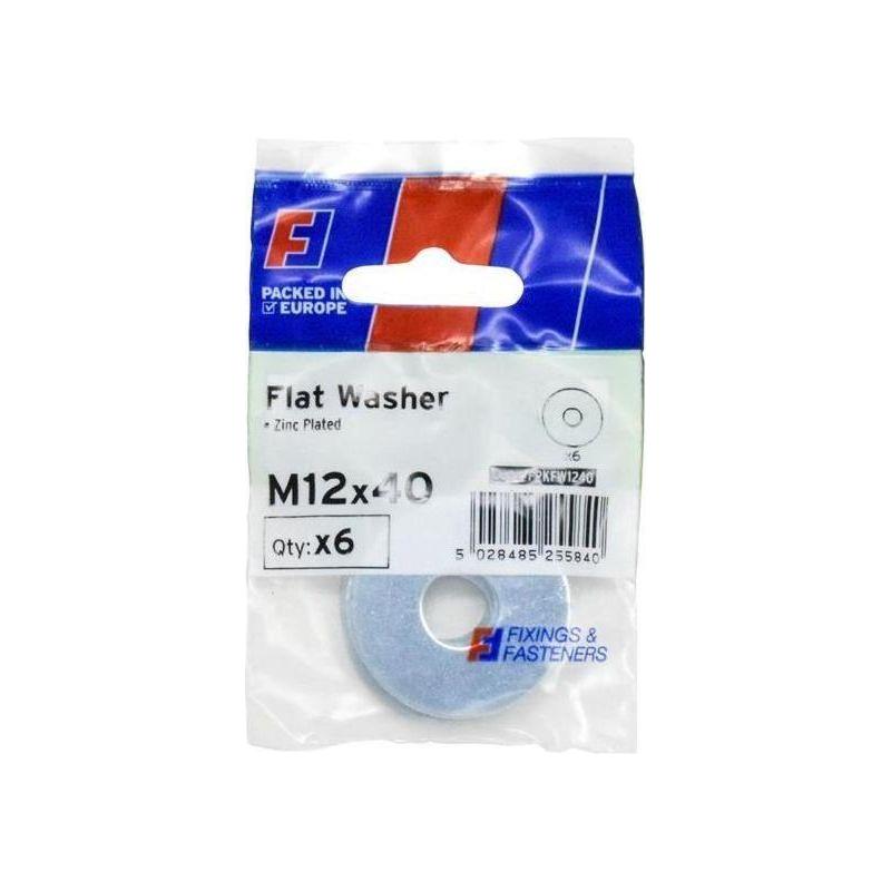 Forgefix Flat Washers ZP M12 x 40mm ForgePack 6 ForgeFix - RockBottom Northampton