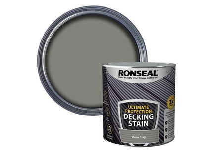 Ronseal Ultimate Protection Decking Stain Stone Grey 2.5 litre Ronseal - RockBottom Nothampton