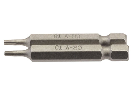 Draper TX-STAR Insert Bit, 1/4" Hex, 50mm Long, T8 (Pack of 2) Draper - Town Tools 