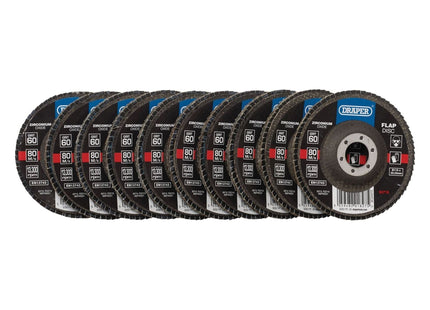 Draper Zirconium Oxide Flap Disc, 115 x 22.23mm, 60 Grit 83715 Draper - Town Tools 