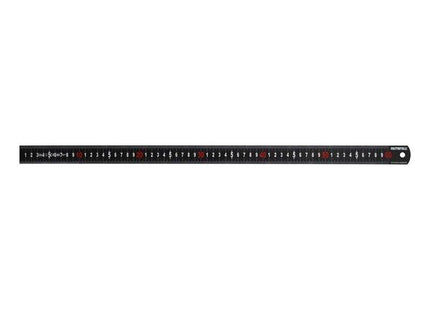 Faithfull Matt Black Stainless Steel Measuring Rule 600mm Faithfull - RockBottom Northampton