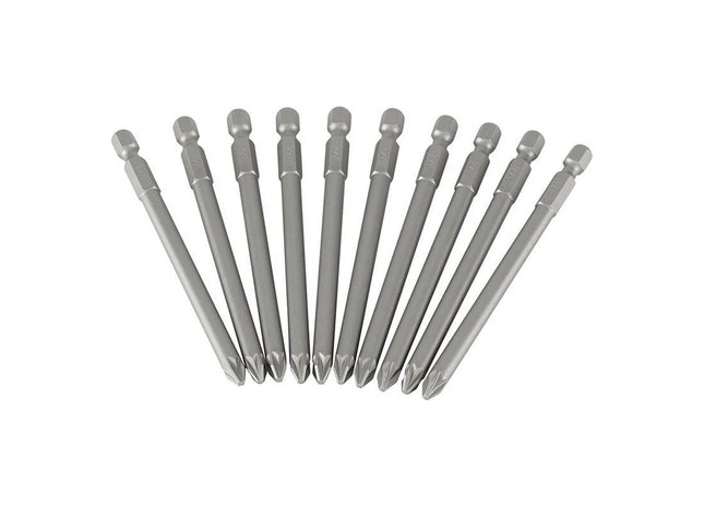 Stanley® Hand Tools Pozidriv Power Bits PZ2 x 100mm (Box 10) STANLEY® Hand Tools - RockBottom Nothampton