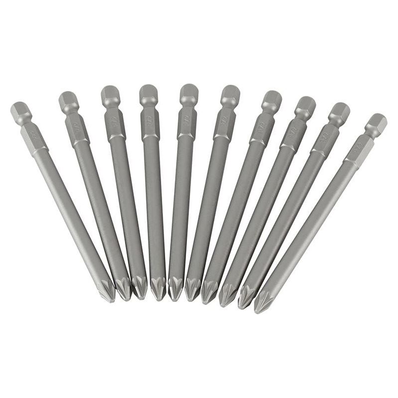 Stanley® Hand Tools Pozidriv Power Bits PZ2 x 100mm (Box 10) STANLEY® Hand Tools - RockBottom Nothampton