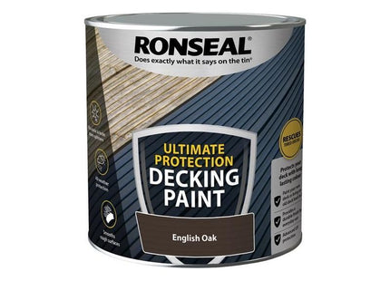 Ronseal Ultimate Protection Decking Paint English Oak 2.5 litre Ronseal - RockBottom Nothampton