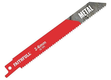 Faithfull S918E Sabre Saw Blade Metal 150mm 18 TPI (Pack of 5) Faithfull - RockBottom Northampton