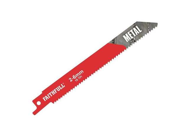 Faithfull S918E Sabre Saw Blade Metal 150mm 18 TPI (Pack of 5) Faithfull - RockBottom Northampton