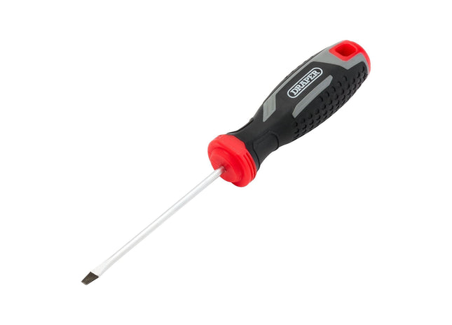 Draper Slotted Soft Grip Screwdriver, SL3 x 75mm Draper - Town Tools