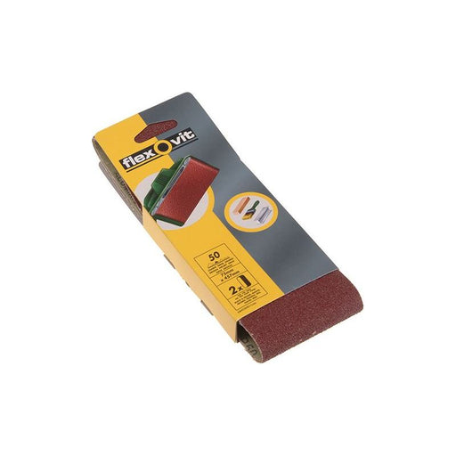 Flexovit Cloth Sanding Belt 457 x 75mm Medium 80G (Pack 2) Flexovit - RockBottom Northampton