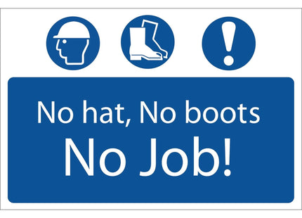 Draper 'No Hat, No Boots, No Job' Mandatory Sign 72916 Draper - Town Tools 