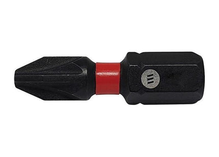 Forgefix ForgeFast Pozidriv Compatible Impact Bit PZ4 x 25mm (Card 2) ForgeFix - RockBottom Northampton