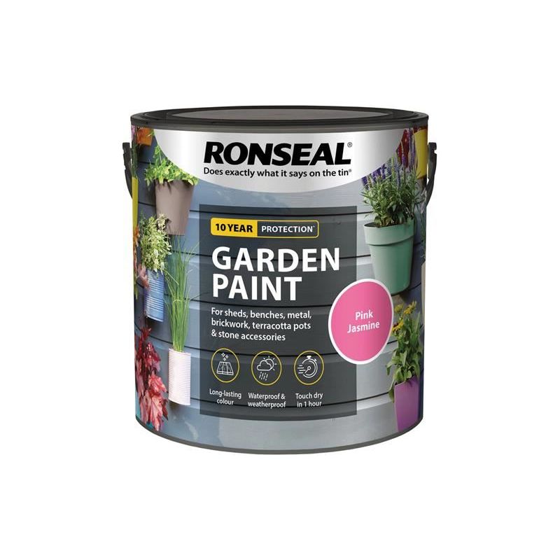 Ronseal Garden Paint Pink Jasmine 2.5 litre Ronseal - RockBottom Nothampton