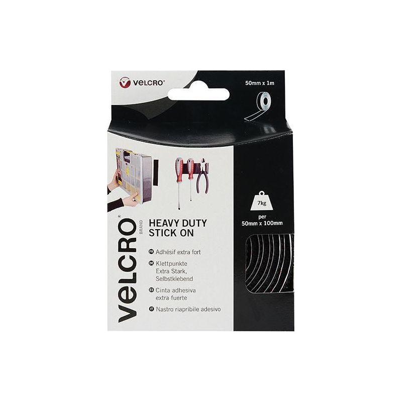 Velcro® Brand VELCRO® Brand Heavy-Duty Stick On Tape 50mm x 1m Black VELCRO® Brand - RockBottom Northampton