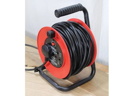 Faithfull Power Plus Open Drum Cable Reel 240V 13A 2-Socket 25m Faithfull Power Plus - RockBottom Northampton