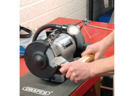 Draper Bench Grinder With Worklight, 150mm, 370W 05095 Draper - Town Tools 