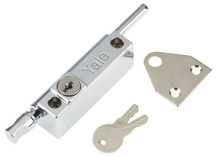 Yale Locks P124 Door Push Bolt Polished Chrome Finish Visi Yale Locks - RockBottom Northampton