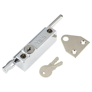 Yale Locks P124 Door Push Bolt Polished Chrome Finish Visi Yale Locks - RockBottom Northampton