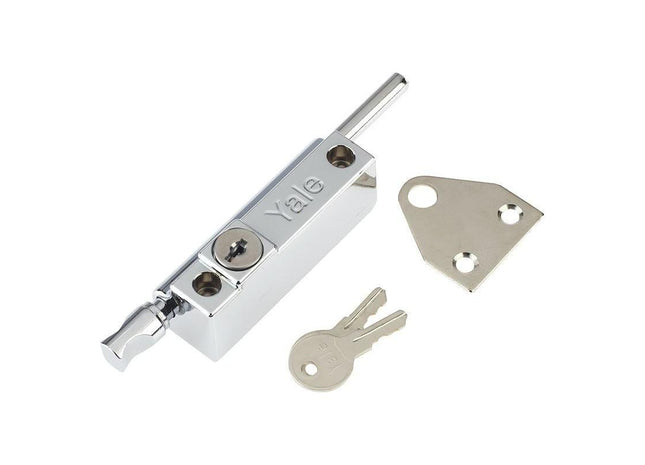 Yale Locks P124 Door Push Bolt Polished Chrome Finish Visi Yale Locks - RockBottom Northampton