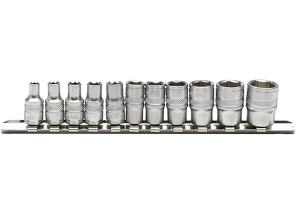 Draper Imperial Socket Set on a Metal Rail, 1/4" Sq. Dr. (11 Piece) 16488 Draper - Town Tools 