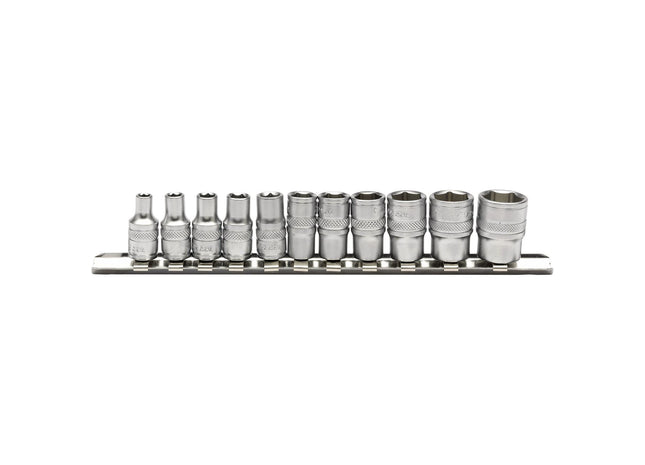 Draper Imperial Socket Set on a Metal Rail, 1/4" Sq. Dr. (11 Piece) 16488 Draper - Town Tools 