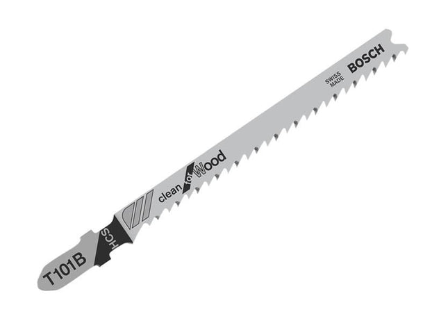Bosch Powertool Accessories T 101 B Clean for Wood Jigsaw Blade 100mm Pack of 5 Bosch Powertool Accessories - RockBottom Northampton