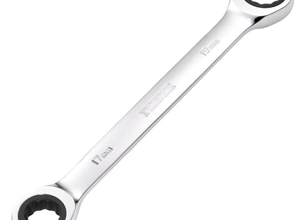 Draper Draper HI-TORQ Metric Double Ratchet Ring Spanner, 17 x 19mm Draper - Town Tools