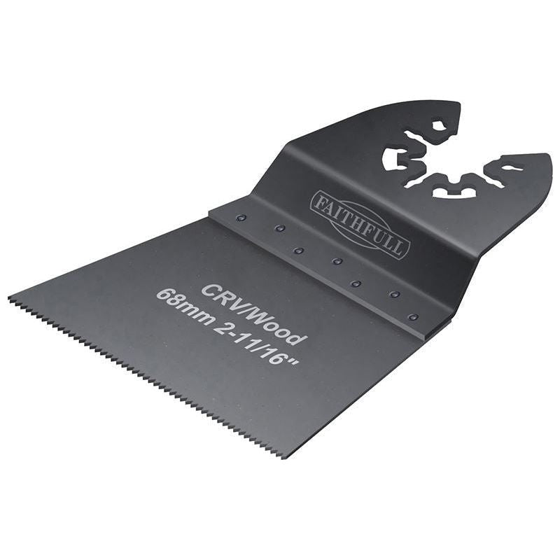Faithfull Multi-Function Tool CrV Flush Cut Wood Blade Side Set 68mm (Pack 5) Faithfull - RockBottom Northampton