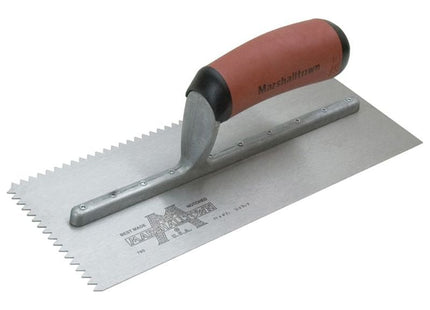 Marshalltown M701SD V 3/16in Notched Trowel DuraSoft® Handle 11 x 4.1/2in Marshalltown - RockBottom Northampton