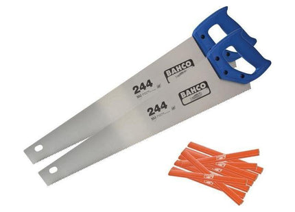 Bahco 2 x 244 Hardpoint Handsaw 550mm (22in) & Pack of 10 Pencils Bahco - RockBottom Northampton
