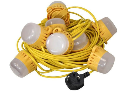 Faithfull Power Plus Festoon Lights 10 LED Bulbs 240V 22m Faithfull Power Plus - RockBottom Northampton
