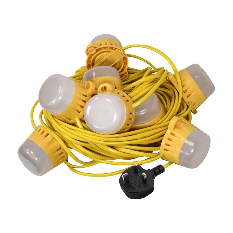 Faithfull Power Plus Festoon Lights 10 LED Bulbs 240V 22m Faithfull Power Plus - RockBottom Northampton
