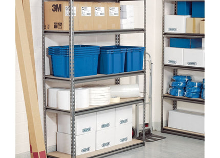 Draper Heavy Duty Steel Shelving Unit, 5 Shelves, L1220 x W450 x H1830mm 21663 Draper - Town Tools 