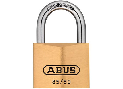 Abus Mechanical 85/50mm Brass Padlock ABUS Mechanical - RockBottom Northampton 