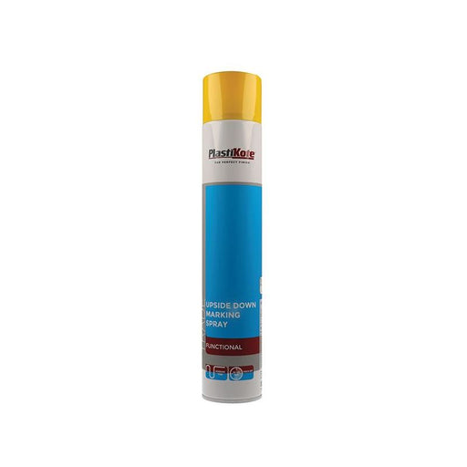 Plastikote Trade Upside Down Marking Spray Paint Yellow 750ml PlastiKote - RockBottom Nothampton