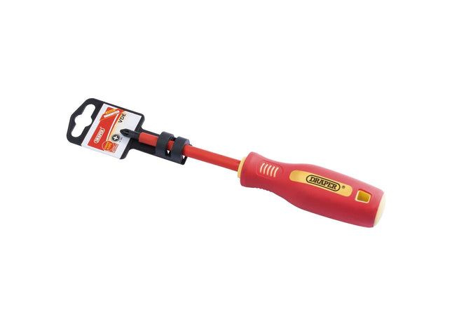 Draper Fully Insulated Soft Grip PZ TYPE Screwdriver, No.2 x 100mm 46534 Draper - Town Tools 
