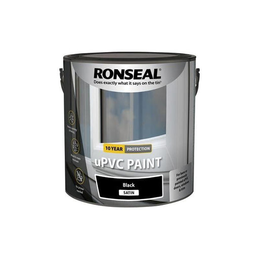 Ronseal uPVC Paint Black Satin 2.5 litre Ronseal - RockBottom Nothampton
