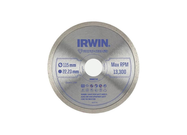 Irwin® Continuous Rim Diamond Blade 115 x 22.23mm IRWIN® - RockBottom Northampton
