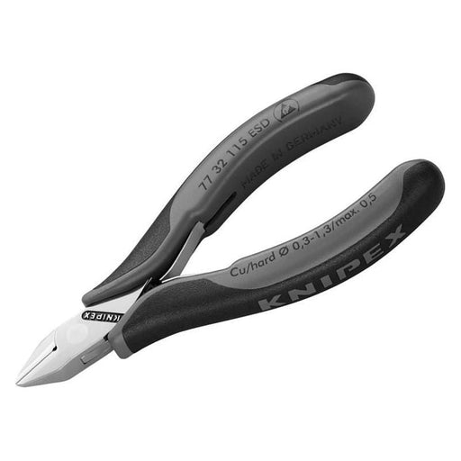 Knipex ESD Electronics Diagonal Cutters - Pointed Head Small Bevel 115mm Knipex - RockBottom Northampton