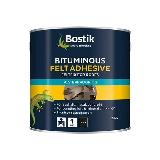 Bostik Bituminous Felt Adhesive 2.5 litre Bostik - RockBottom Northampton