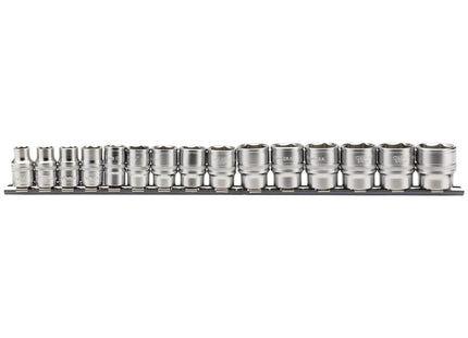 Draper Metric Socket Set on a Metal Rail, 3/8" Sq. Dr. (15 Piece) 16492 Draper - Town Tools 