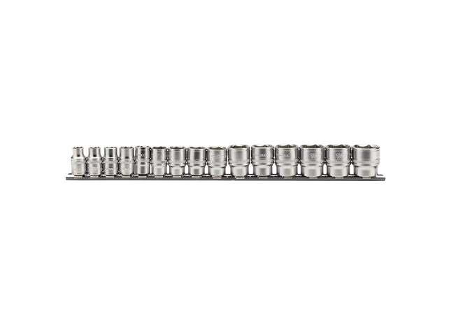 Draper Metric Socket Set on a Metal Rail, 3/8" Sq. Dr. (15 Piece) 16492 Draper - Town Tools 