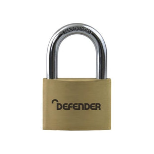 Defender Brass Padlock 50mm DEFENDER - RockBottom Northampton