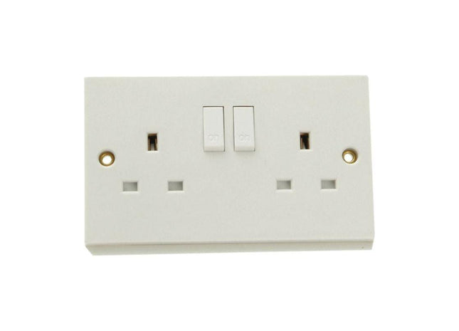 Smj Switched Socket 2-Gang 13A Trade Pack SMJ - RockBottom Nothampton